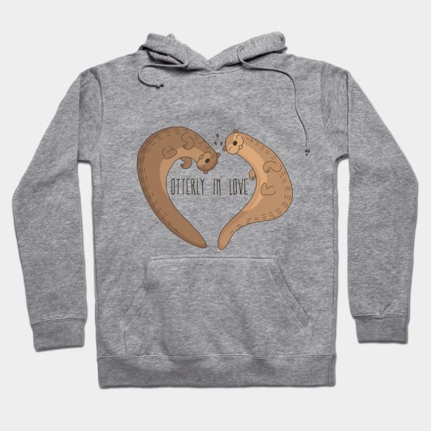 Otterly in love otters Hoodie by Dreamy Panda Designs